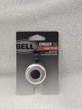 Bell Dinger 50 Bike Bell Loud Sound Safety Alert Silver Black Universal